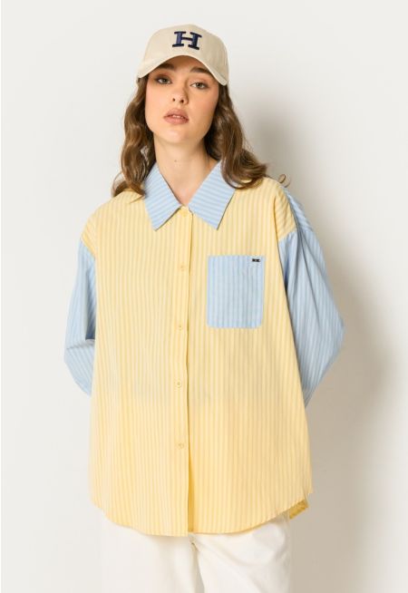 Color Block Striped Shirt