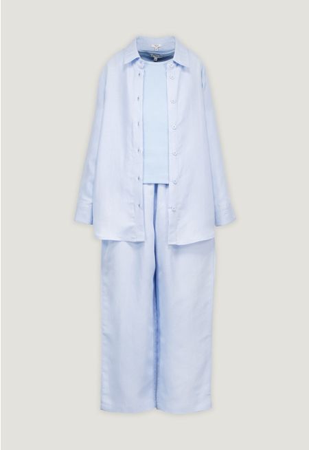 Linen Shirt & Trousers Set (2PCS)
