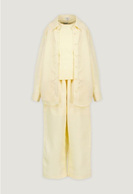 Linen Shirt & Trousers Set (2PCS)