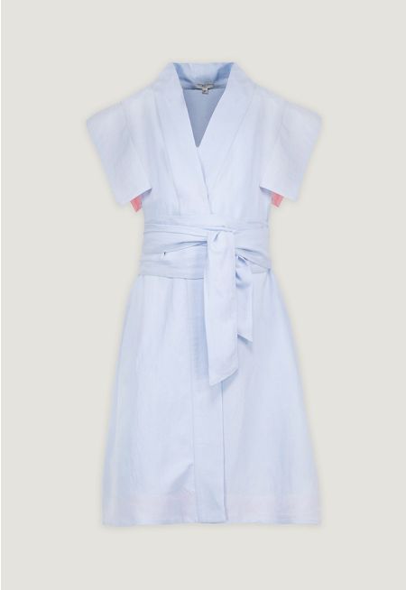 Bleted Wrap Dress