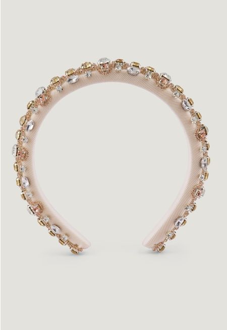 Quilted Velvet Crystal Headband