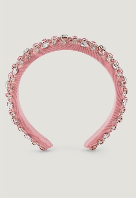 Quilted Velvet Crystal Headband