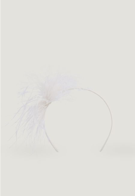 Crystal and Faux Feather Headband