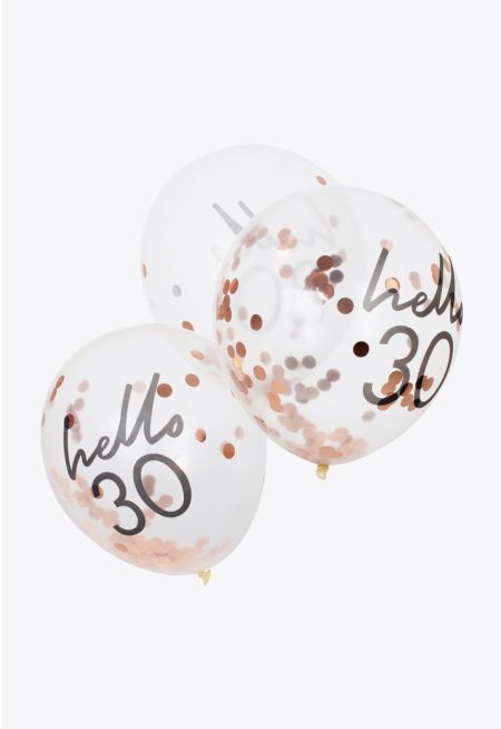 Hello 30 Birthday Balloons