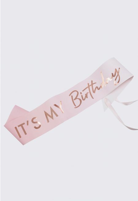 Its My Birthday Pink Ombre Rose Gold Birthday Sash