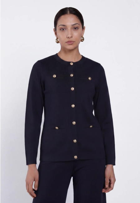 Knitted Lurex Cardigan