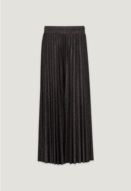 Pleated Lurex Palazzo Trousers