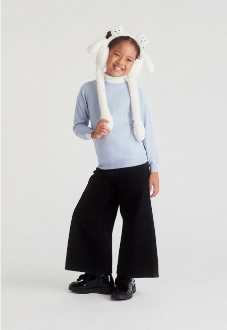 Flared-Hem Jeans Trouser