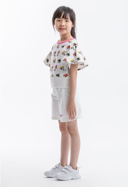 Powerpuff Girls Printed T-Shirt and Shorts Set -Sale
