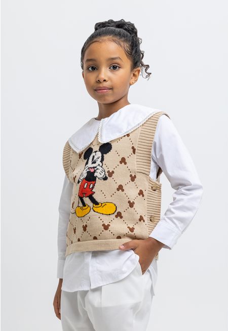 Mickey Mouse Knitted Sleeveless Gilet -Sale