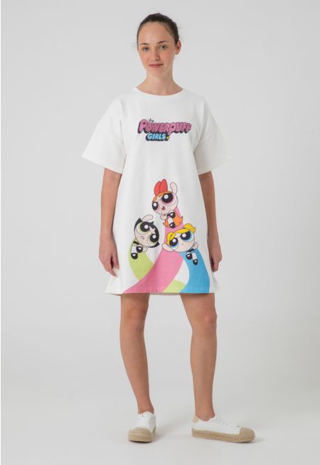 Powerpuff Girls Embellish Rib OT3 Dress -Sale