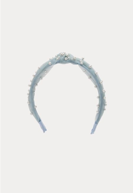 Pearls Beaded Bow Knot Headband -Sale
