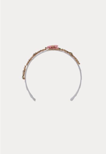 Mix Stones Floral Embellish Headband -Sale