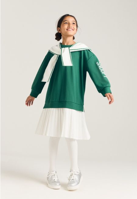 Snoopy Pleated Skirt Dress