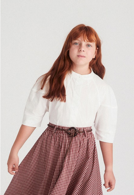 Pintuck Flared Shirt