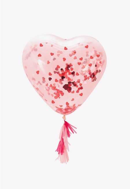 Giant Heart Shaped Confetti Balloon