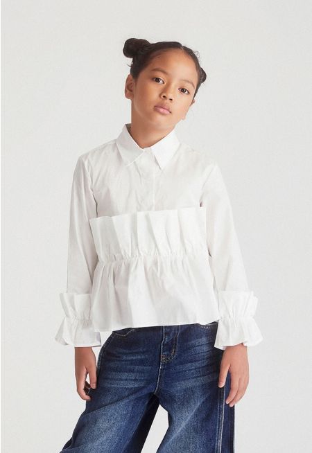 Elegant Ruffled Shirt